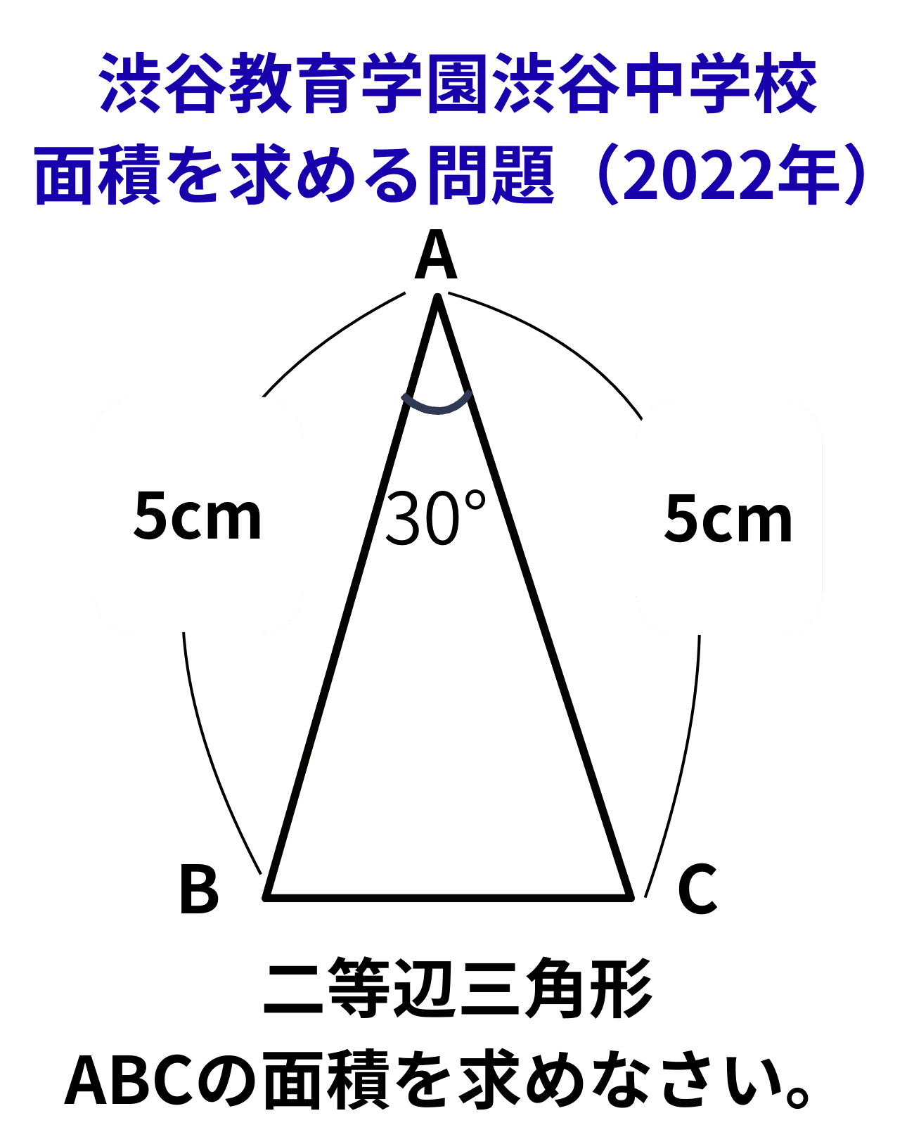 渋谷教育学園渋谷中学校2022年算数問題の図（見直した図形）